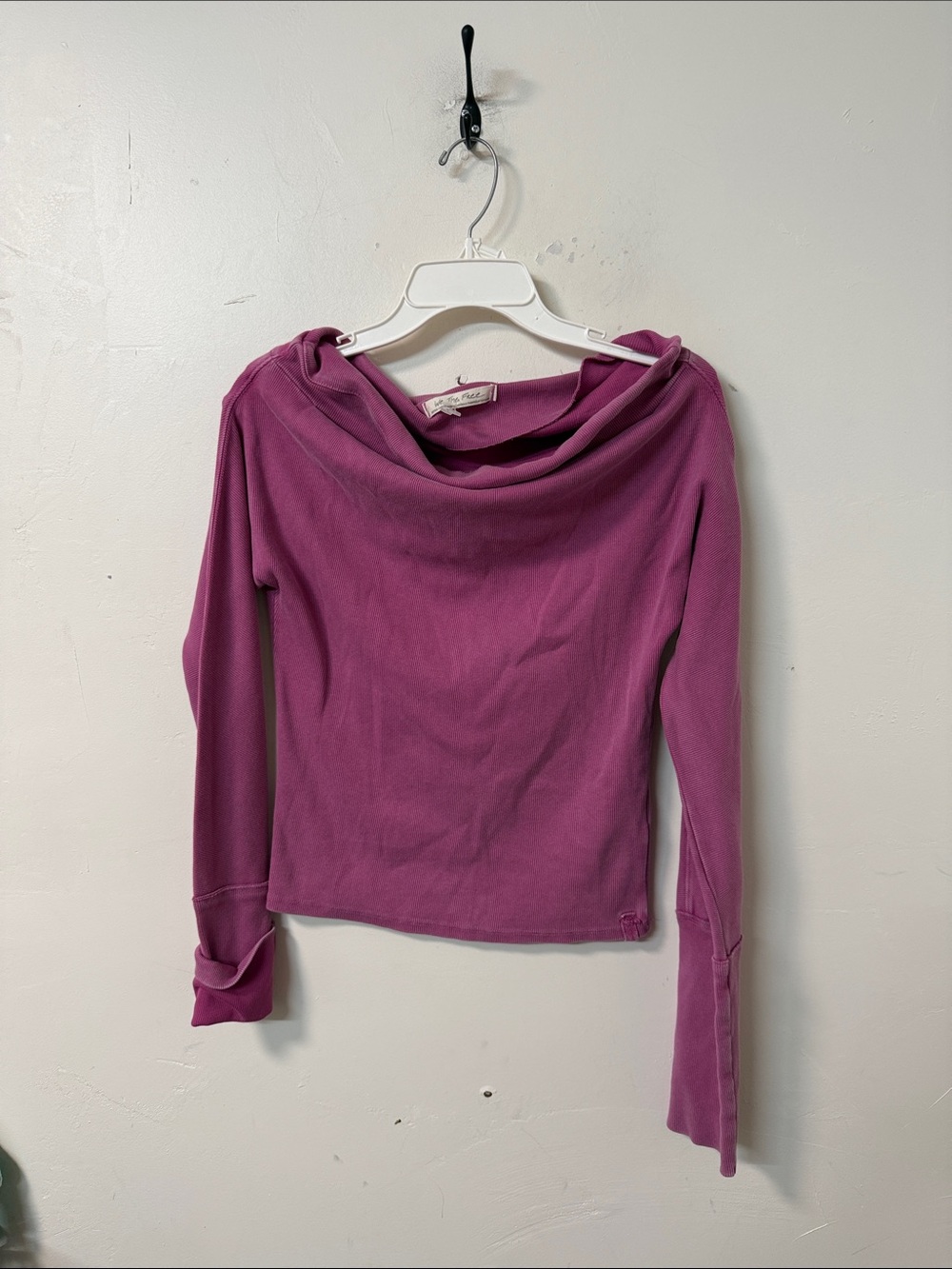 We The Free Mauve Cowl Neck Long Sleeve Sweater
